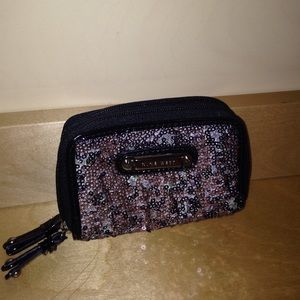 Black and silver gray wallet