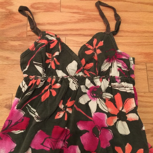 Tropical flower print tank top - Picture 2 of 2