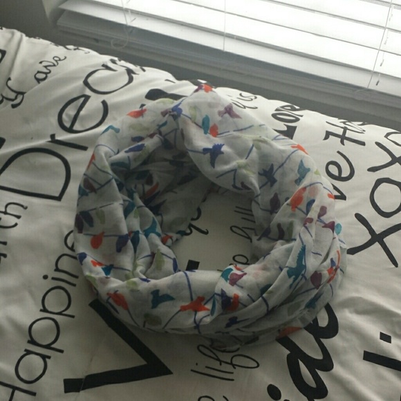 Bird Print Circle Scarf