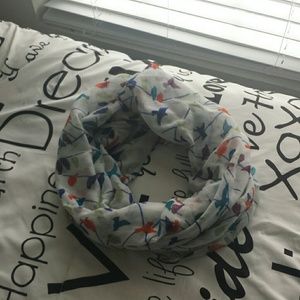 Bird Print Circle Scarf