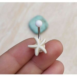 Star fish belly button ring