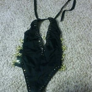 SALE! Custom one piece with chain & stone accents