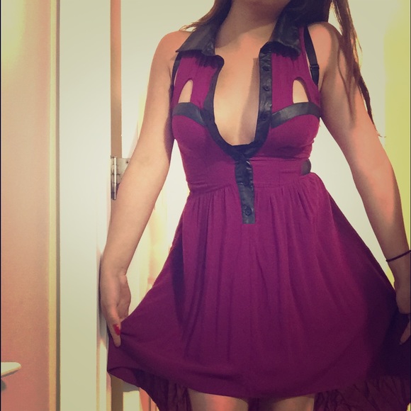 Material girl burgundy dress