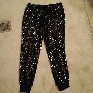 Sequin Capri lounge pants