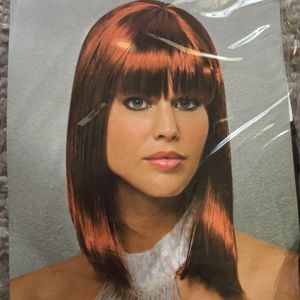 Burgundy costume wig