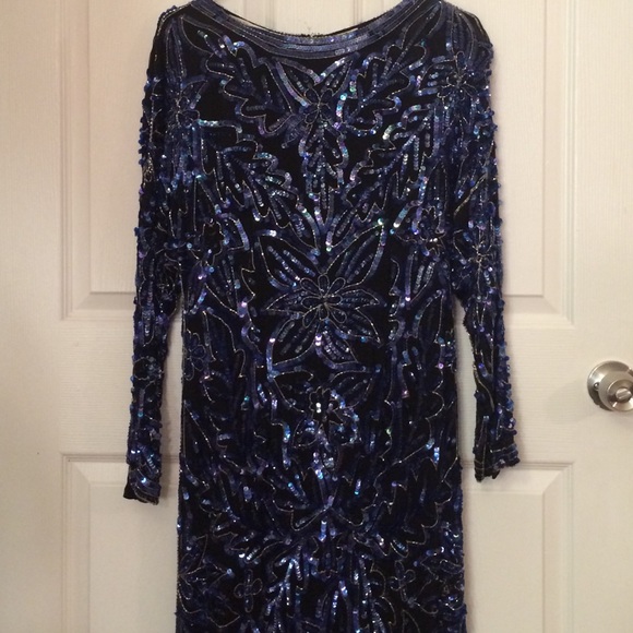 Fully beaded long dress