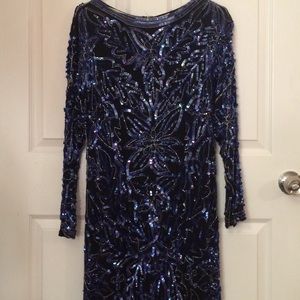 Fully beaded long dress