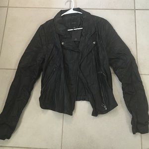 Brand new black faux leather jacket!
