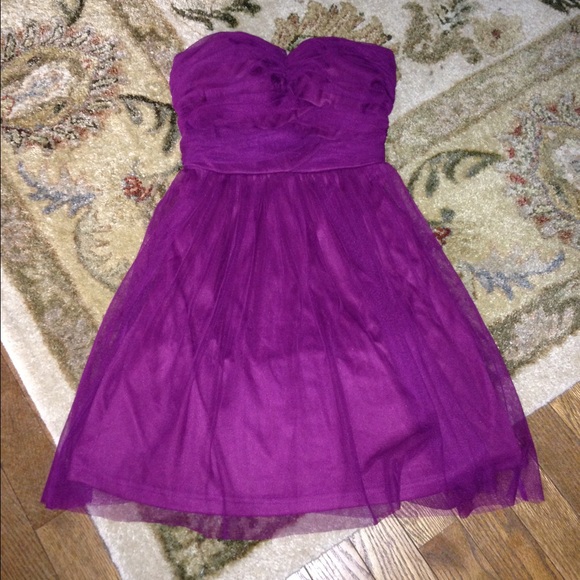 Gorgeous magenta strapless cocktail dress 00