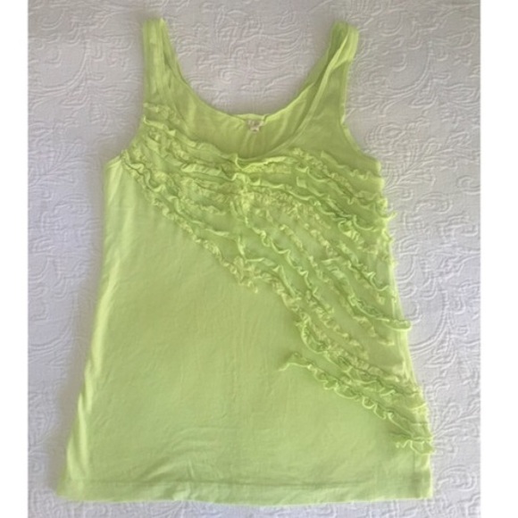 J. Crew TISSUE RUFFLE TANK