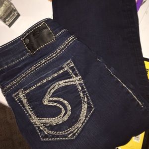 Silver skinny jeans