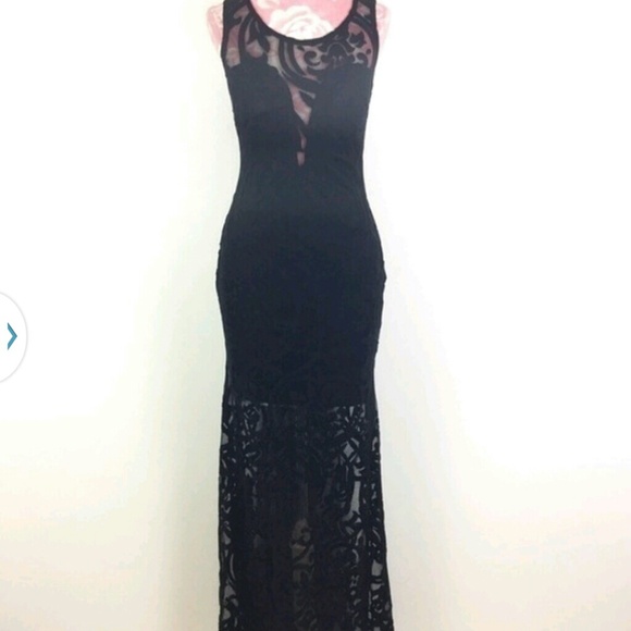 Sheer black bodycon dress