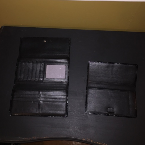 Authentic Black Patent Leather Trim Coach Purse - Picture 2 of 4