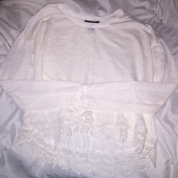 White long sleeve top
