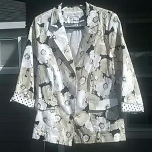 Floral Print Joan Rivers Jacket/Blazer