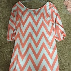 Chevron bow back dress