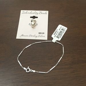 Sterling Silver bracelet and charm