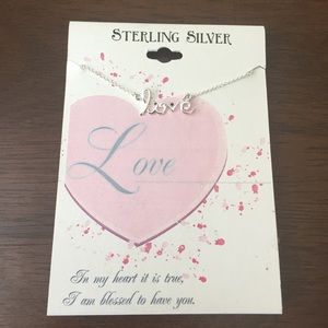 Sterling Silver "love" necklace