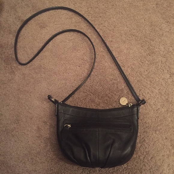 💐🌸🌷 SOLD - Black Coach Pleated Cross body - Picture 3 of 4