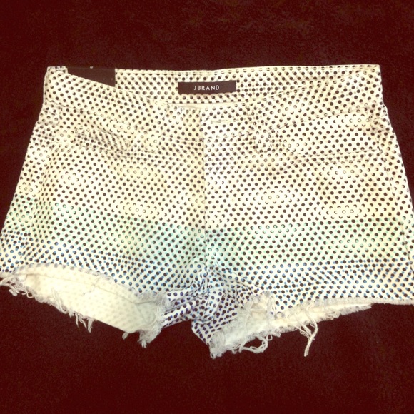 J Brand ombré dot shorts