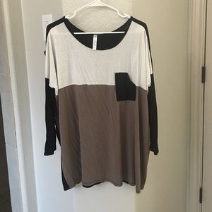 Never worn color block top. Great with leggings