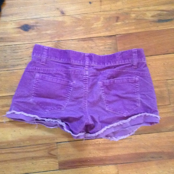 Purple Corduroy Shorts LAST CHANCE - Picture 2 of 3
