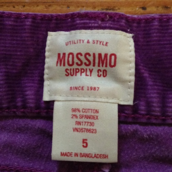 Purple Corduroy Shorts LAST CHANCE - Picture 3 of 3