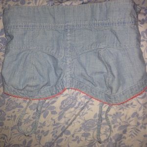 Medium American eagle denim bustier crop top