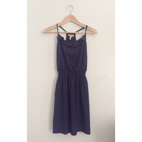 💕BCBG💕 ruffle neck slip-on dress~