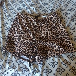 Leopard/cheetah high waist shorts