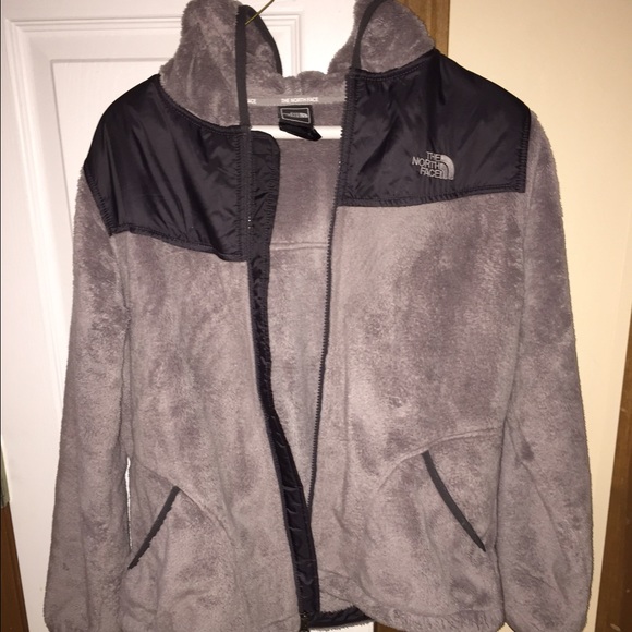 Girls size XL (18) fuzzy north face with hood