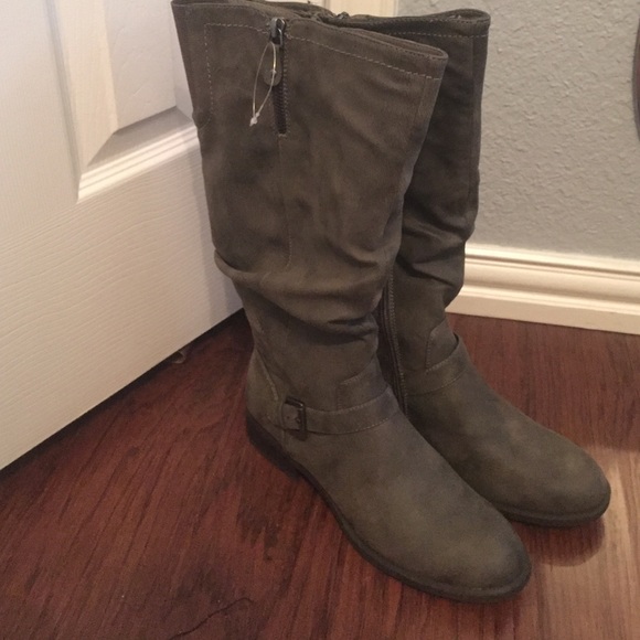 Gray Suede Boots