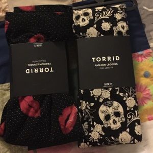 Torrid size 2 skull leggings only