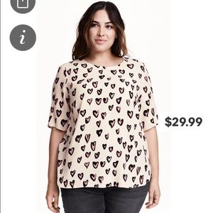NWT Pink Heart H&M Blouse
