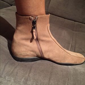 Prada ankle suede boot