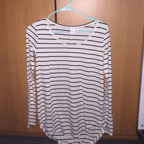Nordstrom black and white striped shirt