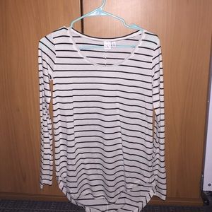 Nordstrom black and white striped shirt