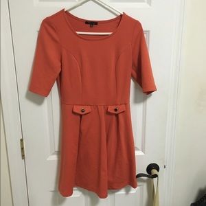 Burnt orange short dress