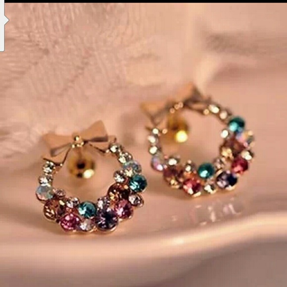 Fashion holiday wreath earings!