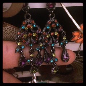 Colorful chandeliers!