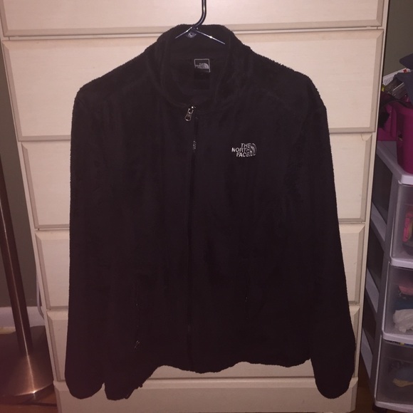 Fuzzy black north face