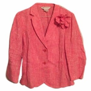 Zara 'French Linen' Blazer with Belt