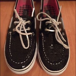 Black Sequin Sperry's