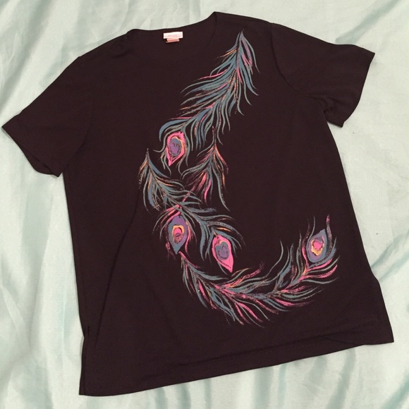Vintage Peacock Feather Shirt