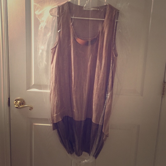 Tan suede dress