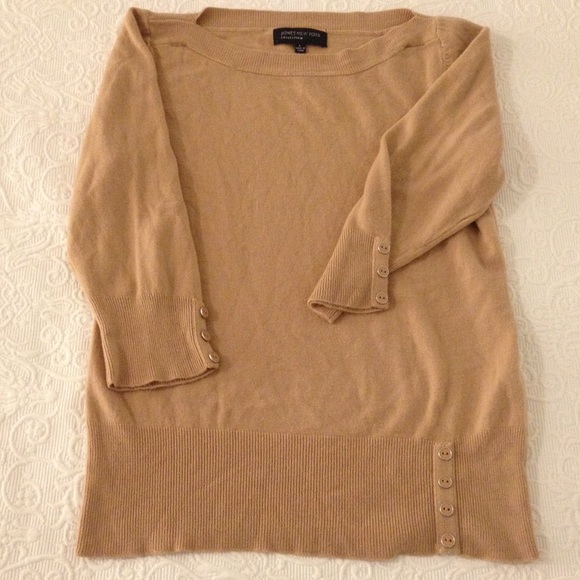 Jones New York 3/4 Sleeve Sweater Knit Top