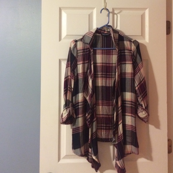 Flannel cardigan