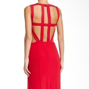 BCBG cut out maxi dress size 0 red