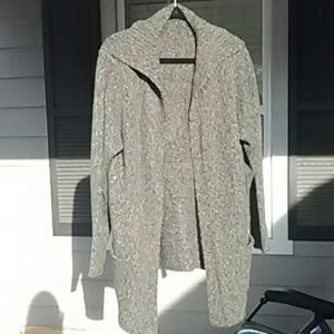 Gray Knitted Sutton Studio Sweater/Jacket