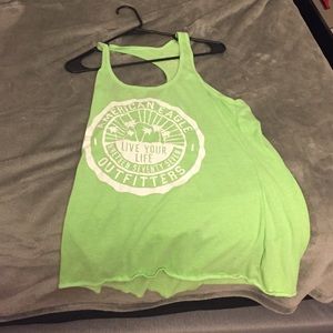 Lime green American eagle tank top